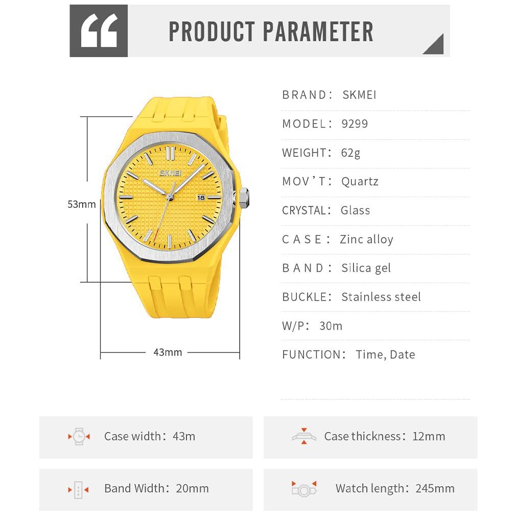Часы SKMEI, простые, для школьников, силиконовые, спортивные, водонепроницаемые, стильные, повседневные, брендовые, аналоговые, кварцевые, с большой датой и флуоресцентным дисплеем