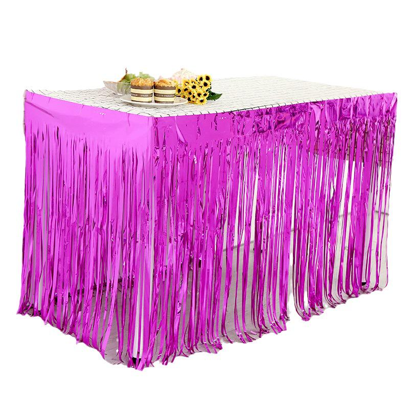 Мишурная юбка для стола 275x75см - Украшение для вечеринки и мероприятия