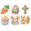 Easter Pattern Acrylic Diamond Art Refrigerator Magnet Diamond Painting Fridge Magnets Crystal Sparkling Diamond Magnets Set