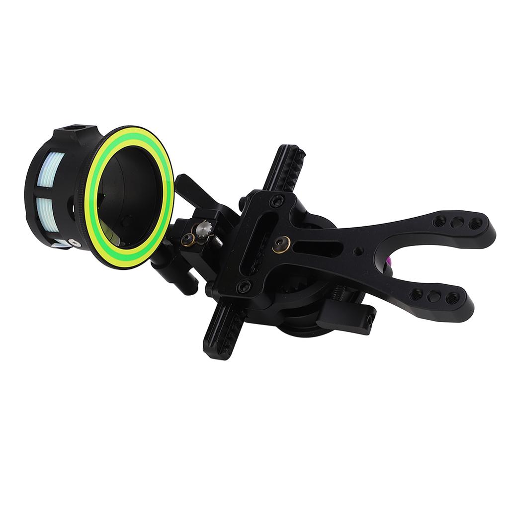 Прицел для стрельбы из лука из алюминиевого сплава, 1-контактный комбинированный прицел для лука с адаптером для тренировок с луком, черный