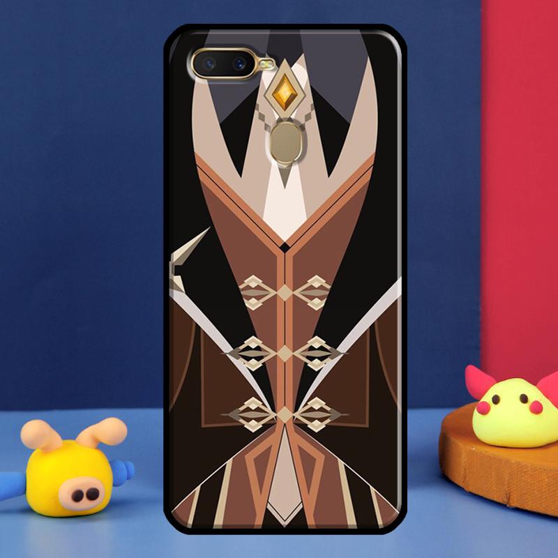 Чехол Zhongli Genshin Impact для Oppo A91 A5 A9 A16 A76 A96 A58 A78 A98 A52 A72 A74 A94 A54 S A57 A77 A15 A17