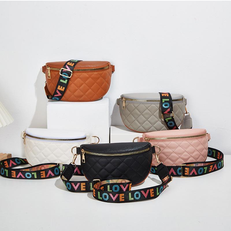 Solid Embroidered Crossbody Bag Women Waist Bags Large Capacity Diagonal Cross Multifunctional And Fashionable Shoulder Bags