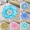 Lotus Flower Floor Mat Non-Slip Round Area Rug Washable Floral Carpet Chinese Style Rug for Bedroom Living Room Kitchen Bathroom Cloakroom