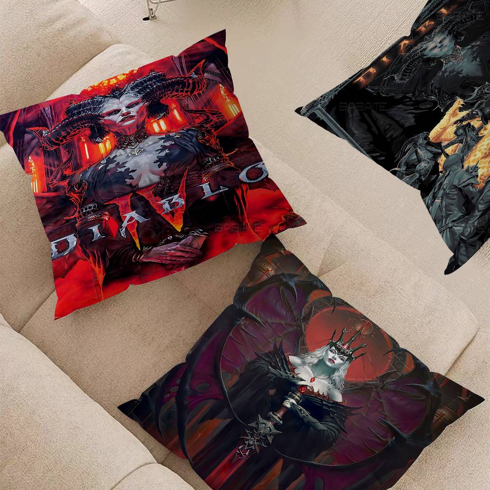 RPG Игра D-Diablo 4 Персонализированные изображение текст домашние декоративные подушки Бытовые подарки 45x45см