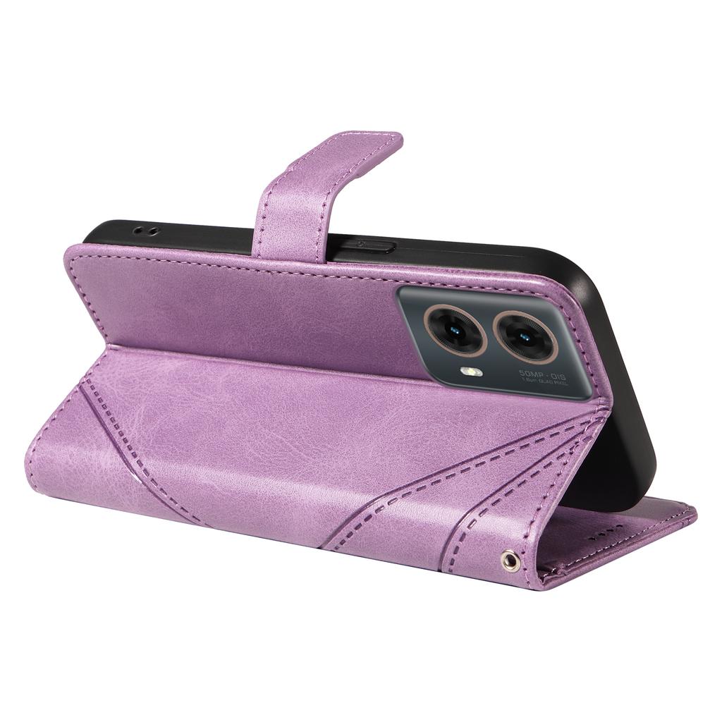 Для Motorola Moto G85 5G/S50 Neo 5G Чехол Кожаный Геометрическая Линия Кошелек Чехол для телефона с Ремешком на Запястье