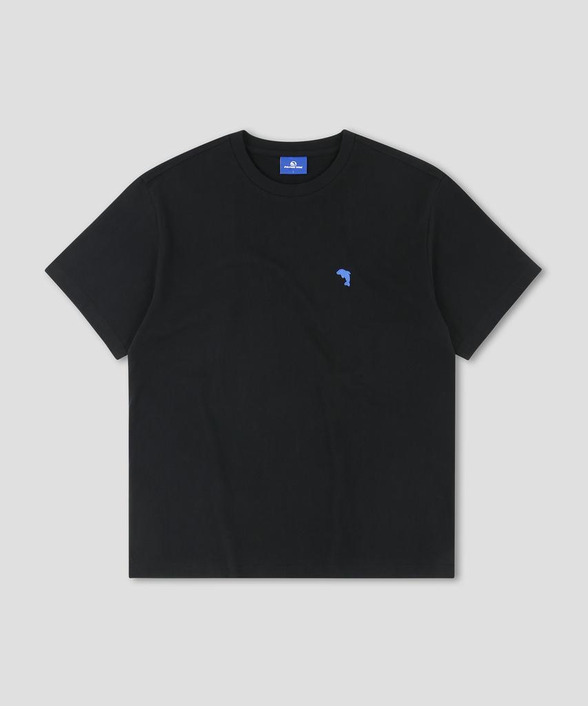 DOLPHIN WAVE APPAREL [3 шт.] Мини-вышивка дельфина цепью Футболка с коротким рукавом 16-го размера Белый & Белый & Черный