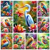 5d Diy Diamond Painting Mosaic Crane Bird Flower Full Square Round Jewelry Cross Embroidered Animal Handmade Wall  Decoration