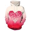 3D цифровая печать День святого Валентина Пара Любовь Сердце Мужская толстовка с длинным рукавом Модная толстовка с капюшоном