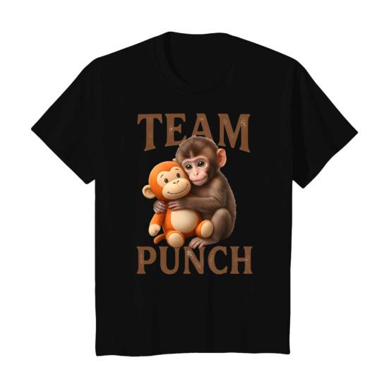 Футболка Monkey Team Punch с круглым вырезом и коротким рукавом, свободного кроя, с изображением милых макак и орангутанов, летняя футболка для мужчин, подростков, уличная одежда