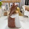 Ручная работа Дизайн Смола Статуэтка лошади Детализированный дизайн Классический стиль Фигурка лошади Элегантная фигурка Девочка обнимает лошадь
