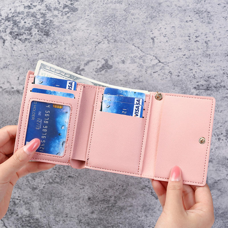 Маленький кошелек Кошка Короткий складной Персонализированные кошельки Студент Милая леди Мини Модный кошелек Kawaii Простые кошельки для девочек