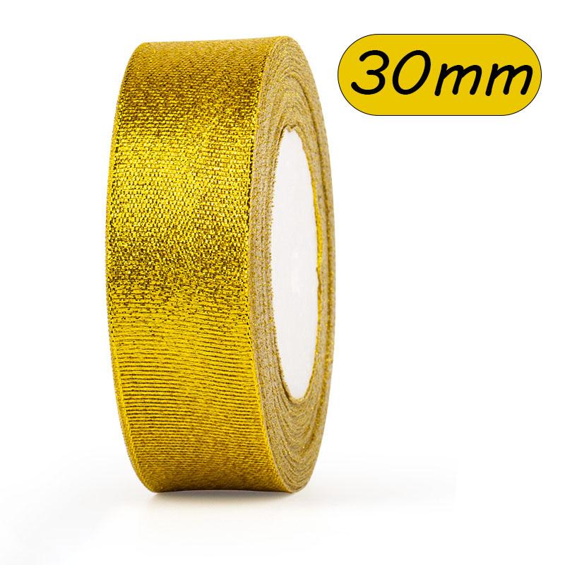 25 ярдов Натуральные атласные ленты Поделки Шитье Вечеринка Свадьба Золотая лента Упаковка подарков Бант Сделай сам Лента из органзы Рождество Украшение дома