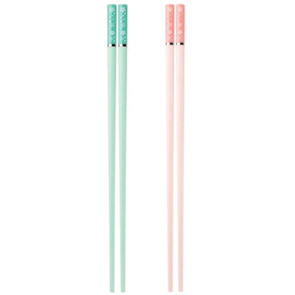 5 Pairs Food Chopsticks Heat Resistant Lightweight Pink Cherry Blossom Chopsticks for Home