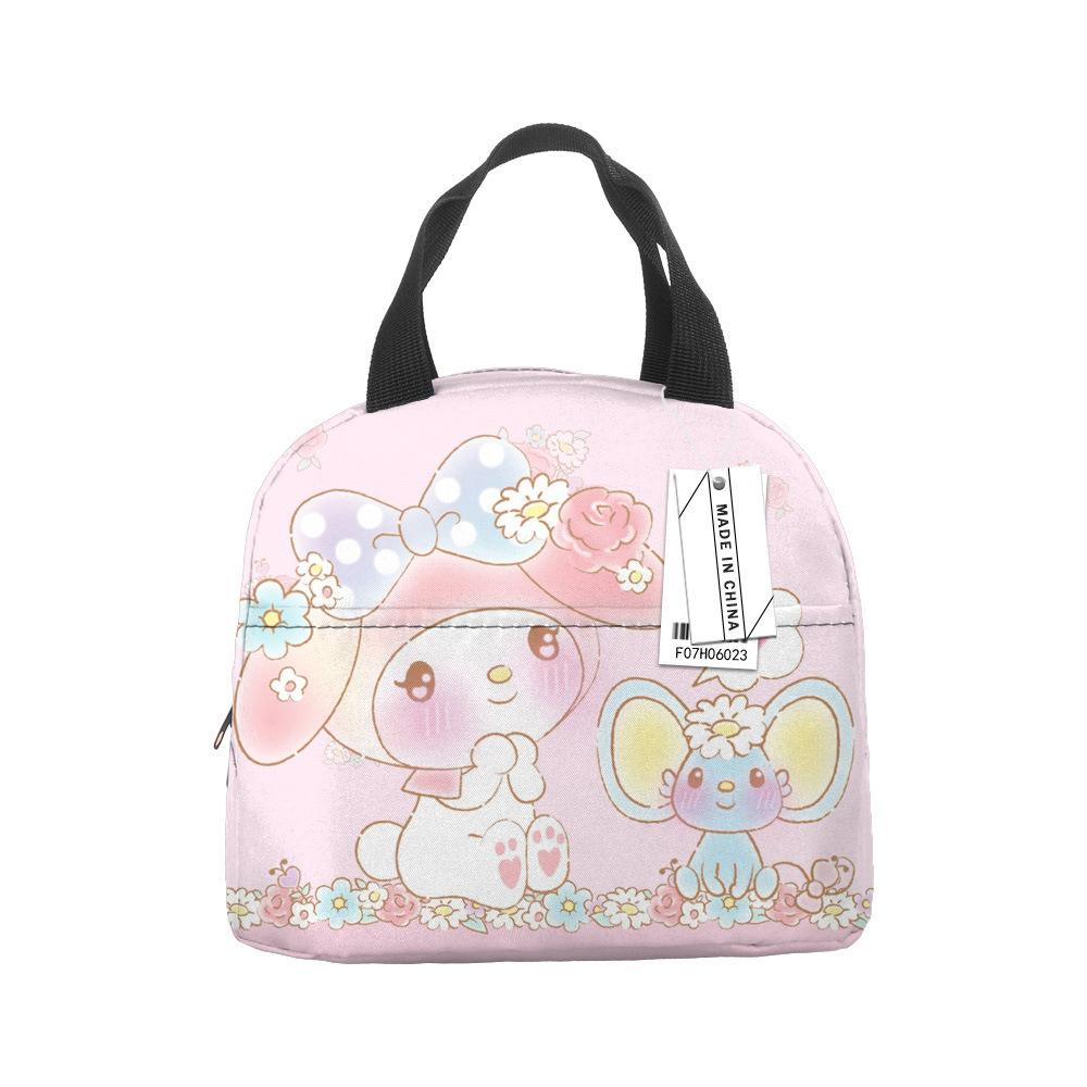 Сумка-ланчбокс Hello Kitty Большой вместимости Мешок для риса Сумка для бенто Сумка-тоут Водонепроницаемый Ланч-бокс Термосумка