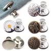 5pcs Replacement No-Sewing Metal Button Detachable Pants Pins Portable Repair Kit