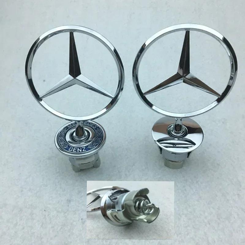 BWJ1 Для автомобиля Mercedes Benz Звезда на капот Передний хромированный логотип Маркировка капота Mercedes Benz C E S-класс W204 W205 W212 W213 W211 W220 W22