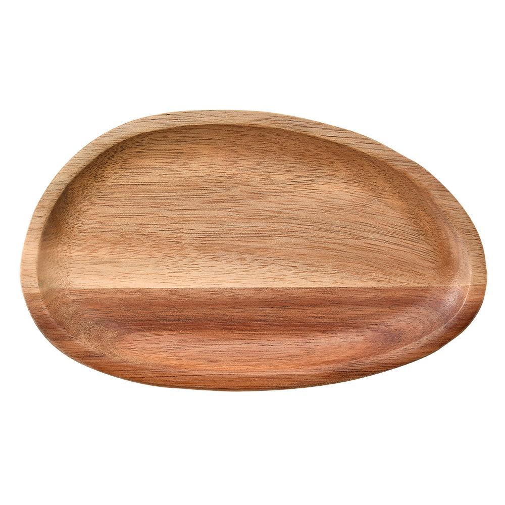 Creative Acacia Wood Fruit Plate Japanese Fruit Snack Plate Restaurant Food Plate Multifunctional Tray Teacup Tray
