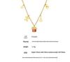 Oumeka Christmas Geometric Pendant: 18K Gold-Plated Stainless Steel Enamel Chain Jewelry