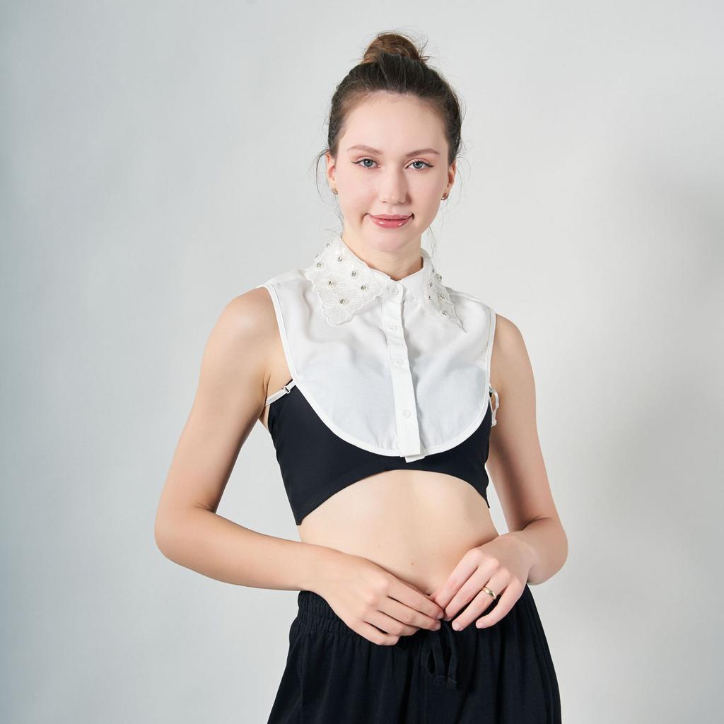 Neck Collar and Age-defying Collar African Fabric Lace Collar De Perlas Mode Naturales Piedra  Collar t Shirt for Clerical