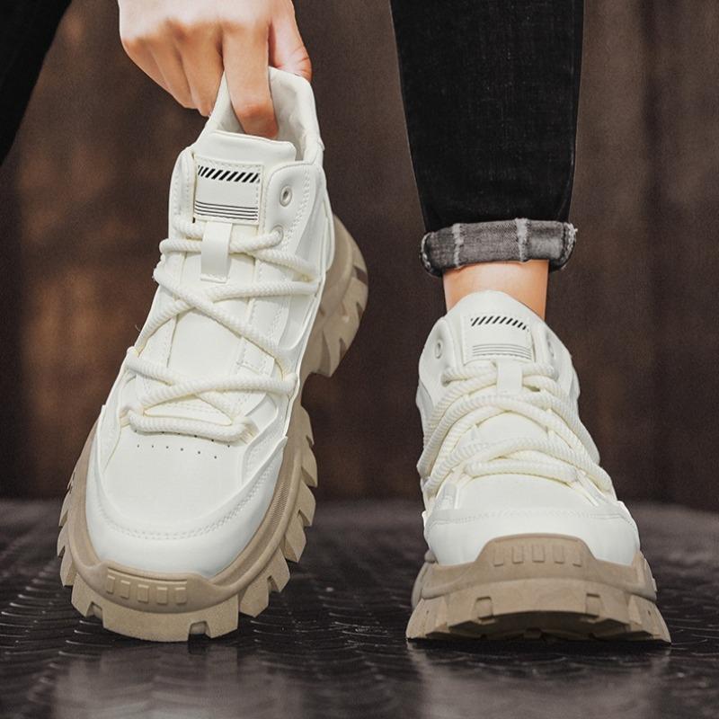 Shoes for Men Fashion High Quality Leather High-top Platform Mens Shoes Outdoor Tooling Comfort Leisure Ankle Boots Botas Hombre