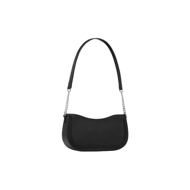 Michael Kors MK Leida Silver Logo Leather Shoulder Bag Crescent Bag Women shoulder bag Black Cream Blue 35S4S9GU5L