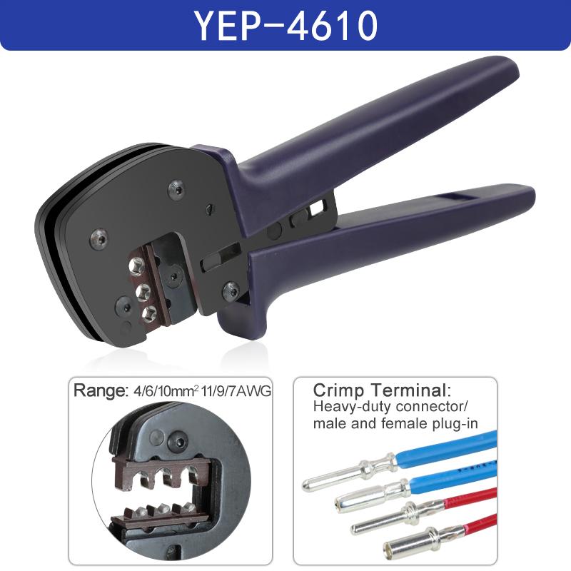 New Energy /Heavy-duty Starter Terminal Crimping Pliers YEP-4610 6-10mm²/11-7AWG Vertical Crimping Electrical YEFYM Tools