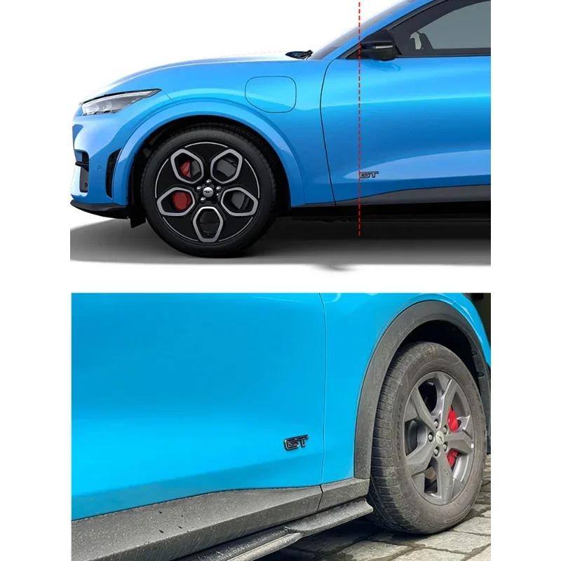 pbhsg2 For Ford Mustang Mach-E 3D GT Logo Sticker Door Trunk GT Zinc Alloy Creative Emblem Badge Stickers Car Decoration Accessories