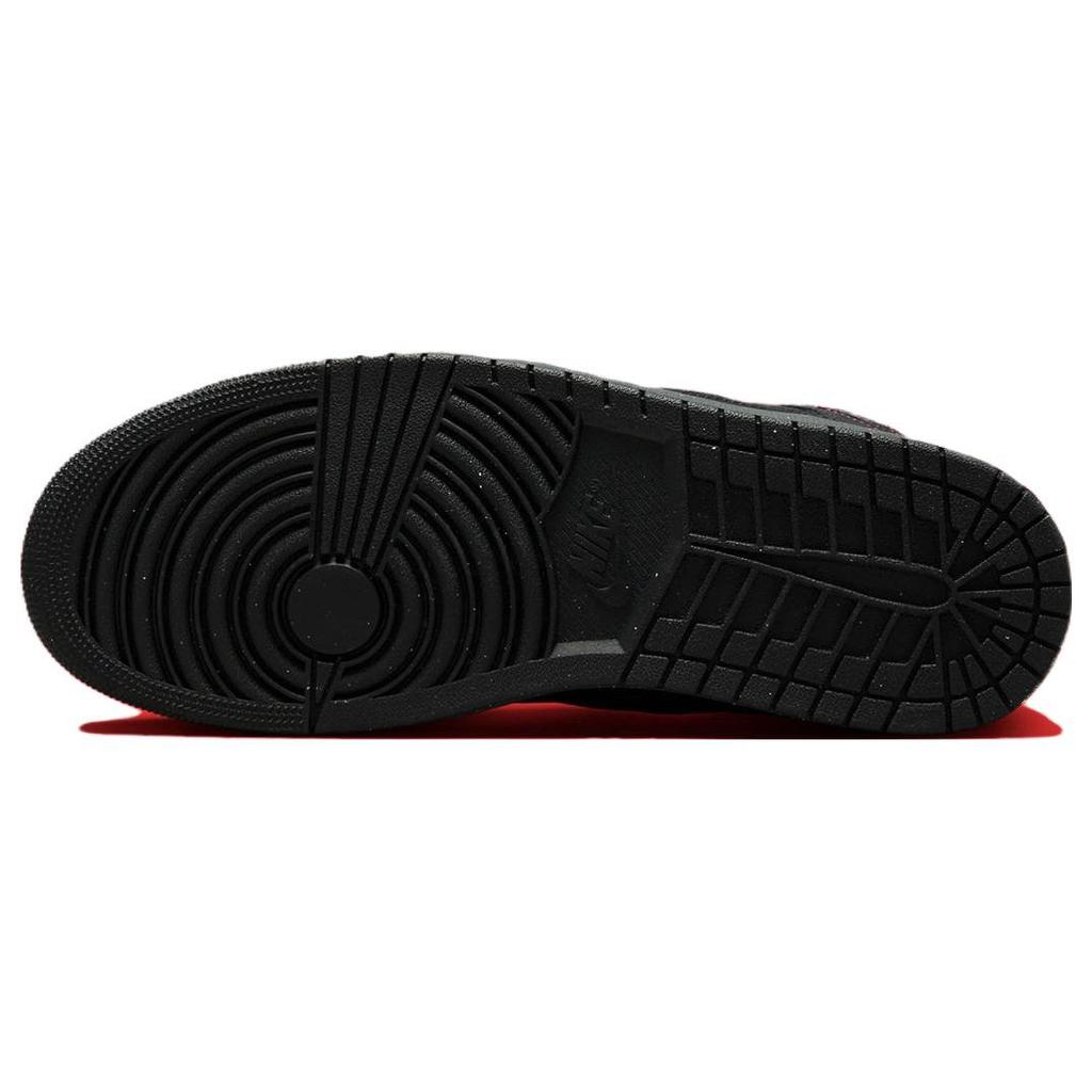 Air Jordan 1 Mid SE Craft Dark Smoke Red Мужские кроссовки черные темно-дымчато-серые Varsity-Red FD8634-001
