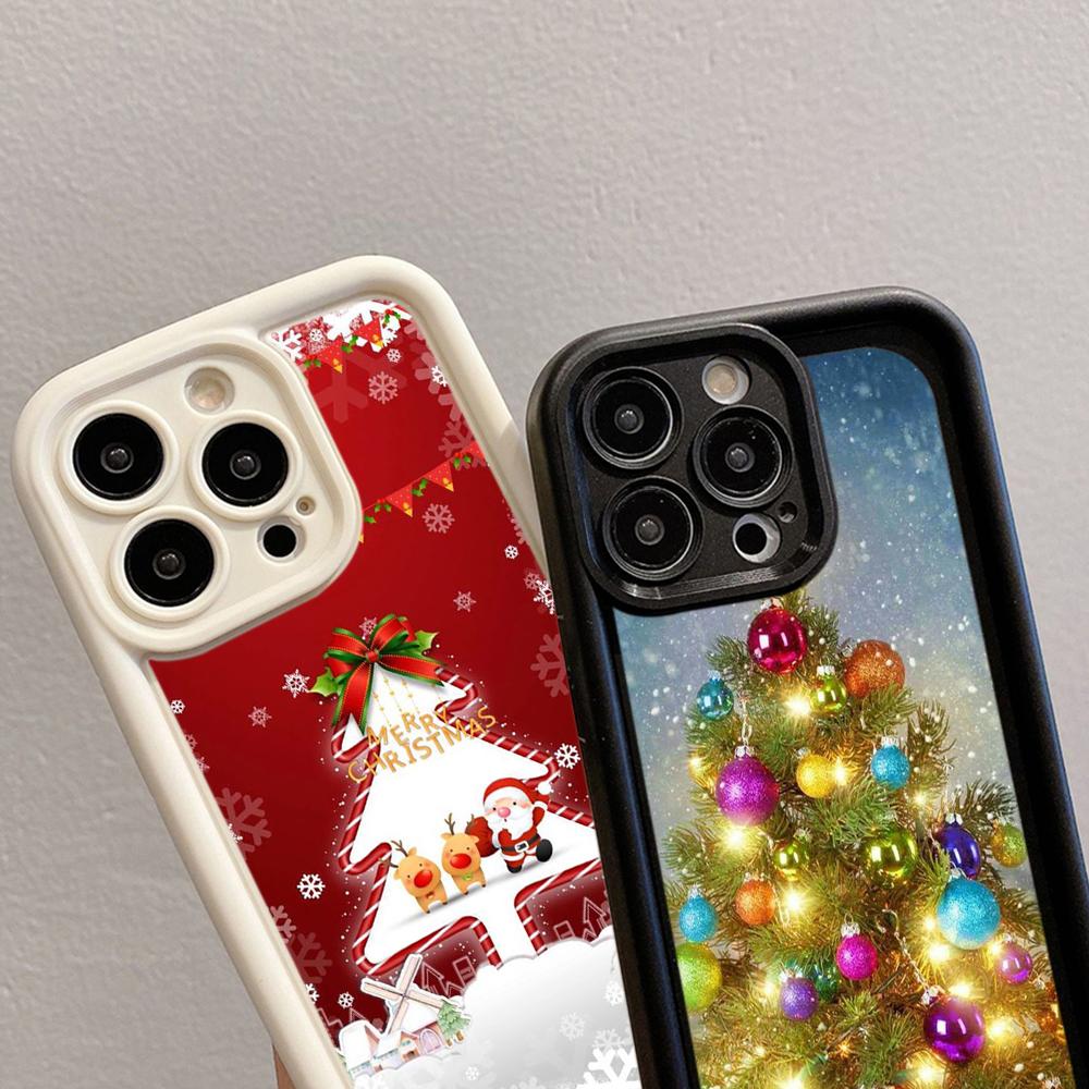 Чехлы для телефонов Ae114 Merry Christmas Christmas tree art для Xiaomi 12 11 Lite 5G NE Redmi 13C 14C 9a A3 Note 12 Pro 11s Angel Eye Ladder Protective Cover
