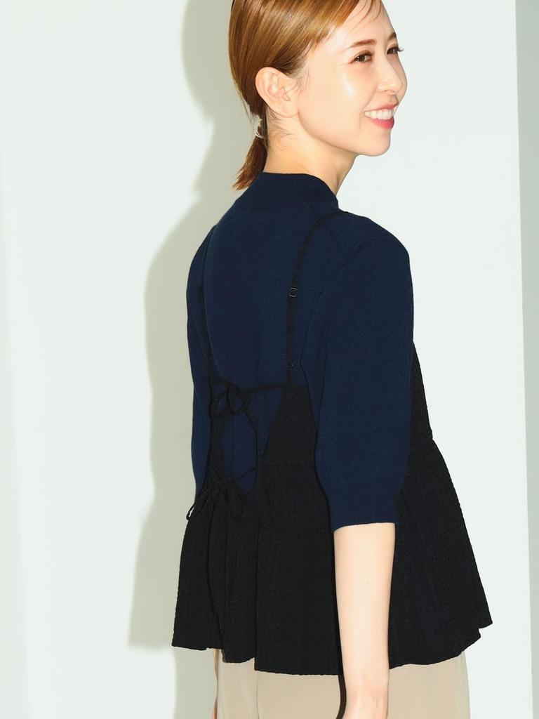 B:MING LIFE STORE by BEAMS / S/S Shirts & Blouses B:MING by BEAMS Jacquard Peplum Camisole Women's Black Small