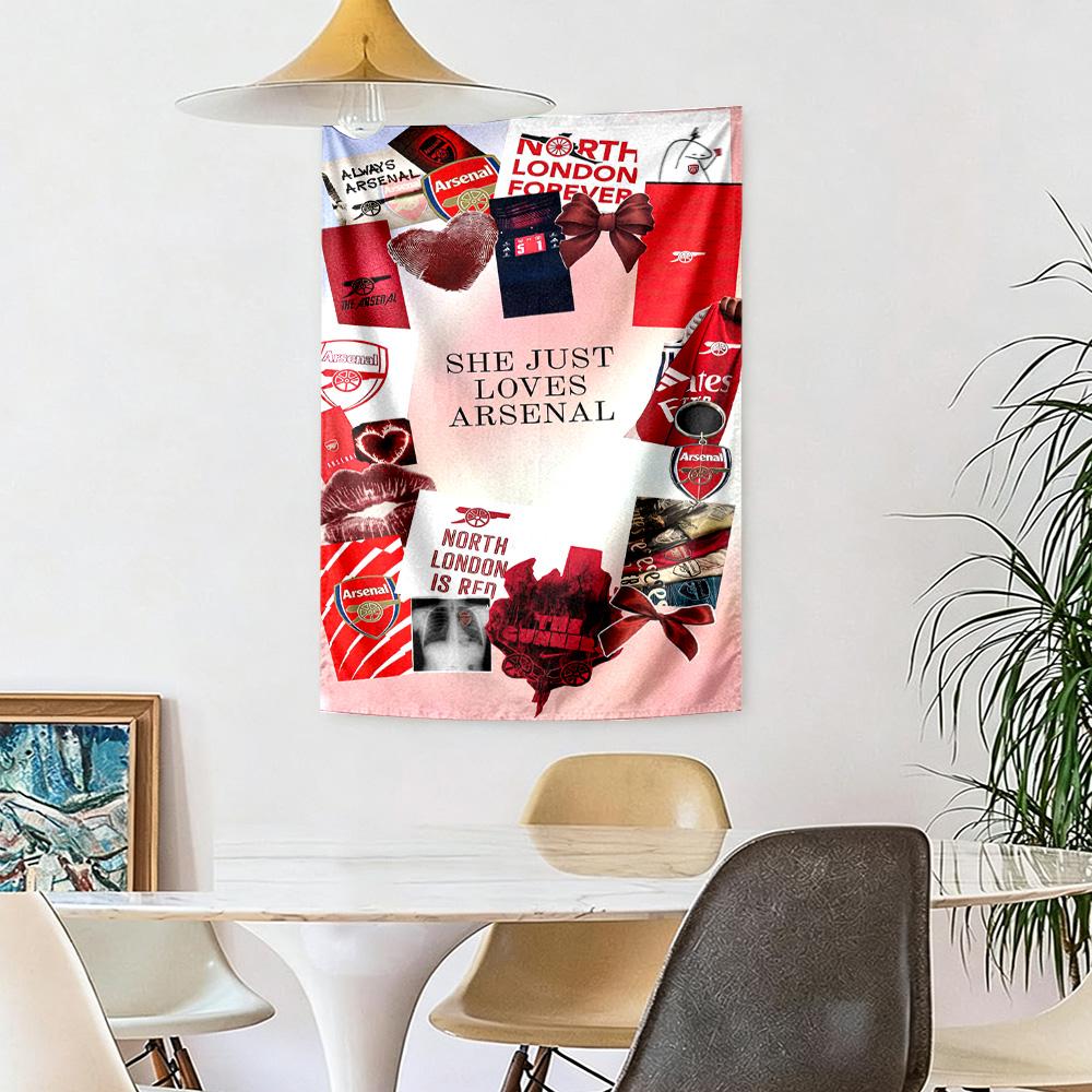 Arsenal Wall Decor Tapestry Art For Pet Memorial Birthdaywedding Party Backdrop Family Gift