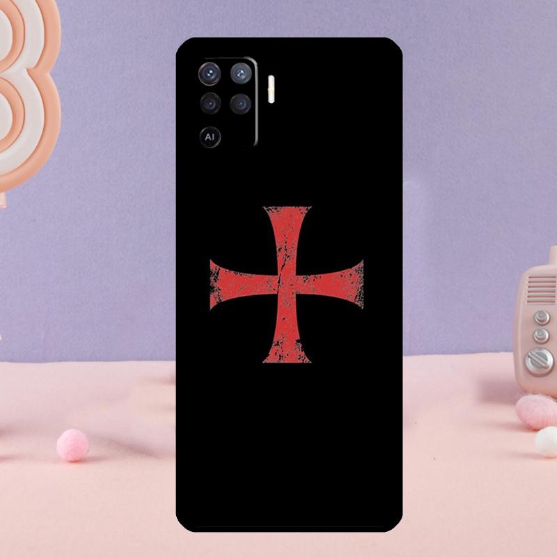 Knights Templar Coat of Arms Phone Case For Oppo A80 A60 A40 A94 A54 A98 A78 A18 A38 A58 A16 A76 A96 A17 A77 A74 A57S A15