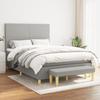 VidaXL Divan Bed with Mattress Light Grey 140x200cm Fabric - Model 3136997