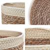 Корзина для хранения большой емкости из экологически чистой плетеной ткани с гладкими краями, органайзер для мелочей, товары для дома