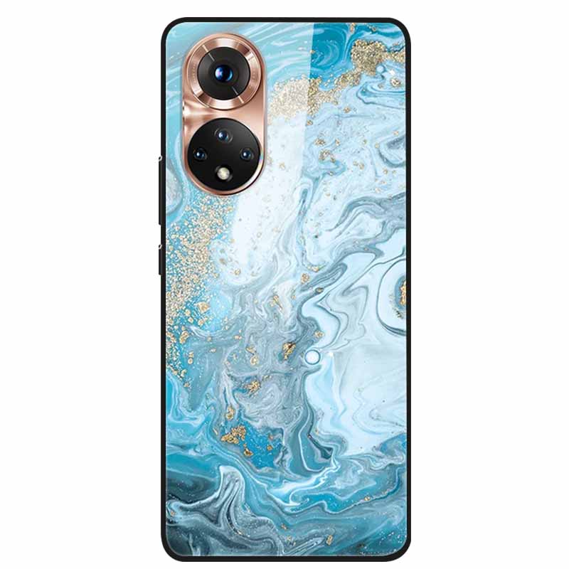 Чехол для Honor 50 Мраморная Закаленная Стеклянная Задняя Крышка Жесткий Чехол Для Телефона Huawei Honor 50 Pro NTH-AN00 NTH-NX9 Fundas Coque
