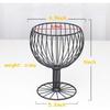 Декоративная фруктовая корзина, в форме бокала для вина, черный A, сталь, 6,9x5,3x9 дюймов