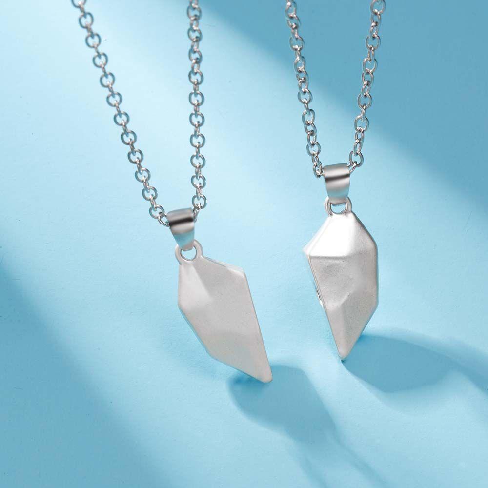 Дружба Ограненный Камень Желаний Модные Украшения Сердце Кулон Парное Ожерелье Магнитное Ожерелье