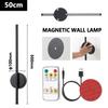 Rechargeable LED Wall Light Magnetic Attraction Wireless Sconces Remote Control Dimming Bedroom Bedside Mirror Hotel Indoor Lamp