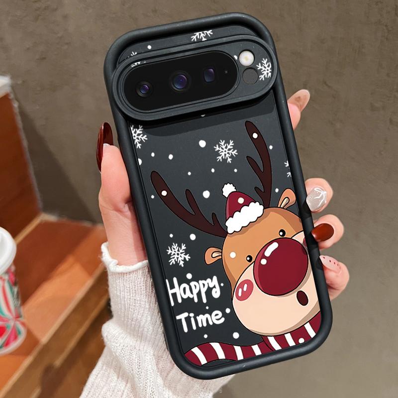 Santa Claus Soft TPU Phone Case For Google Pixel 10 8 Pro 8A 9 Pro XL 7A Shockproof Silicone Christmas Elk Cover For Pixel 7 Pro