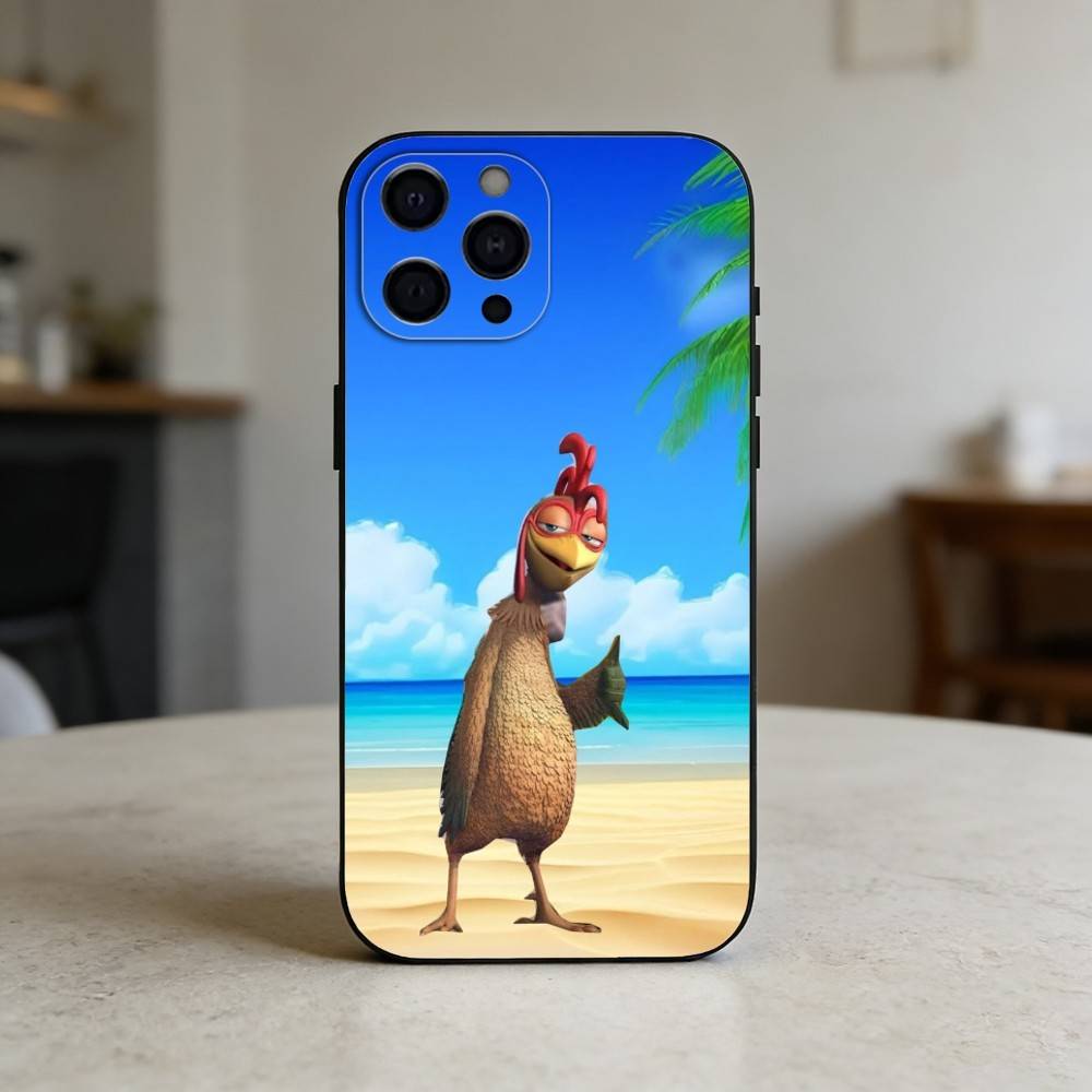 funny chicken joe surf Phone Case For iPhone 17,16,15,14,13,12,11 Plus,Pro,Max,Mini Silicone black Soft Cover