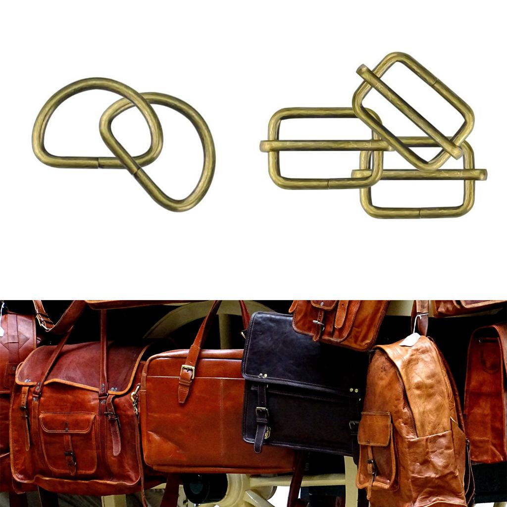 50Pieces Swivel Snap Hooks, Metal D Rings, Triglide Slide Buckles for DIY Handicrafts Backpack Handbag Tote Purse