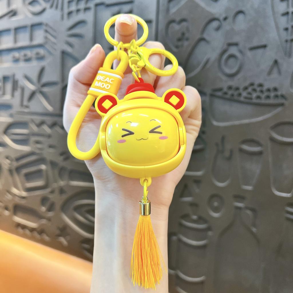 Брелок для ключей с изображением мультяшного лица, подвеска для школьного портфеля, креативная кукла, брелок для ключей, детская игрушка