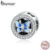 925 Sterling Silver Colorful Butterfly CZ Charm Beads for Original Bracelet DIY Jewelry