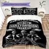 Vintage Harley Davidson Logo Bedding 1 Duvet Cover 2 Pillowcase Without Core Without Core Soft And Comfortable Bedding Set