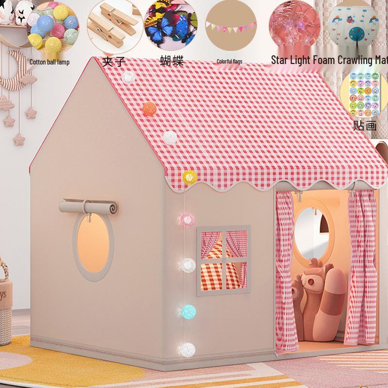 Принцесса Замок Игровая палатка для дома: Подарок на день рождения для девочки и уютное место для сна