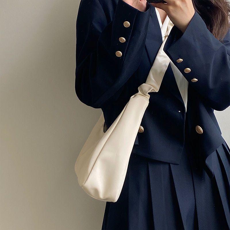 Дизайн Sense Французская одноплечевая плиссированная сумка Cloud Underarm, модная простая и высококачественная женская сумка