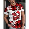 Christmas T-Shirts for Men Summer Funny 3D Print Men's T-Shirts O-Neck Man Short Sleeve T-Shirt Casual Loose Fashion Clothing