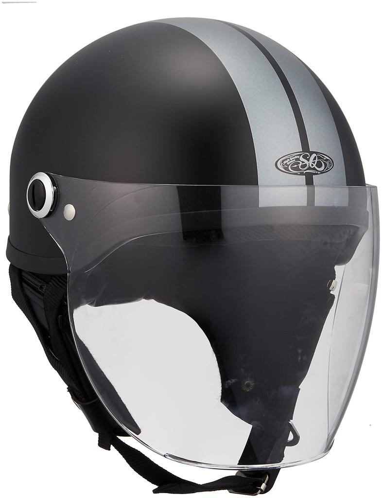 TNK Kogyo Speed Pit Helmet Half Mud FREE 51103 SQ-32 Black/Gunmetal (58-59cm)
