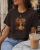 Wildflower Portrait T Shirt, Vintage Graphic Tee Women, Renaissance Inspired Shirt, Boho Style Tee, Festival Outfit, Floral Tee