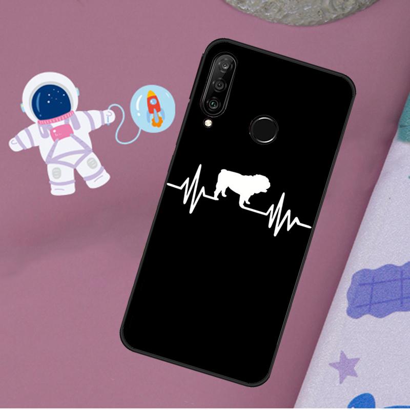 Английский бульдог Сердцебиение Для Huawei Nova Y72 Y73 Y60 Y70 Y90 Y61 Y91 7i 8i 11i 12i 12s 9 10 SE P20 P30 P40 Lite Чехол